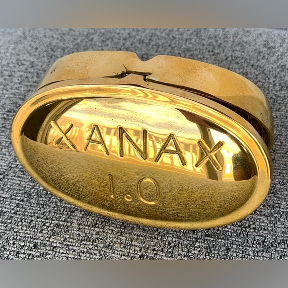 Jonathan Adler Accents Jonathan Adler Xanax Gold Brass Pill Box